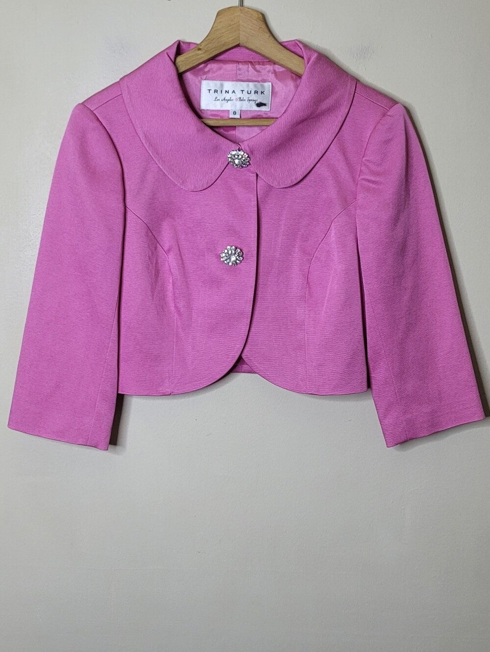 Trina Turk Pink Pant Suit Size 8 - Picture 4 of 11